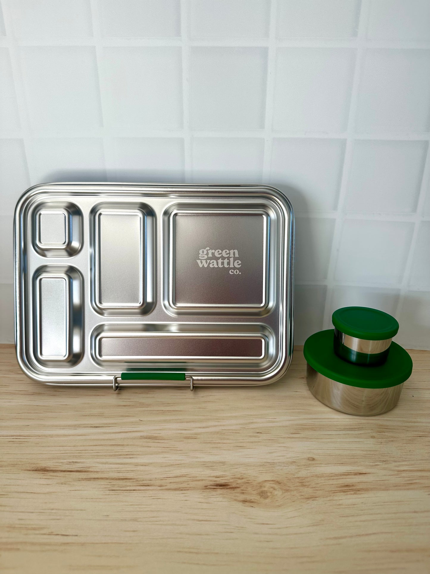 Wattlebox Five - Stainless Steel Lunchbox + two tubs