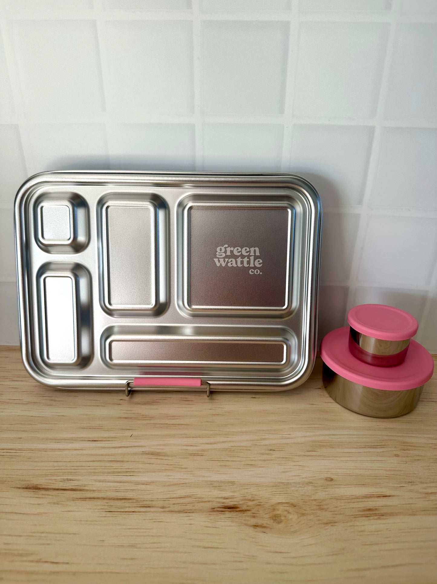 Wattlebox Five - Stainless Steel Lunchbox + two tubs