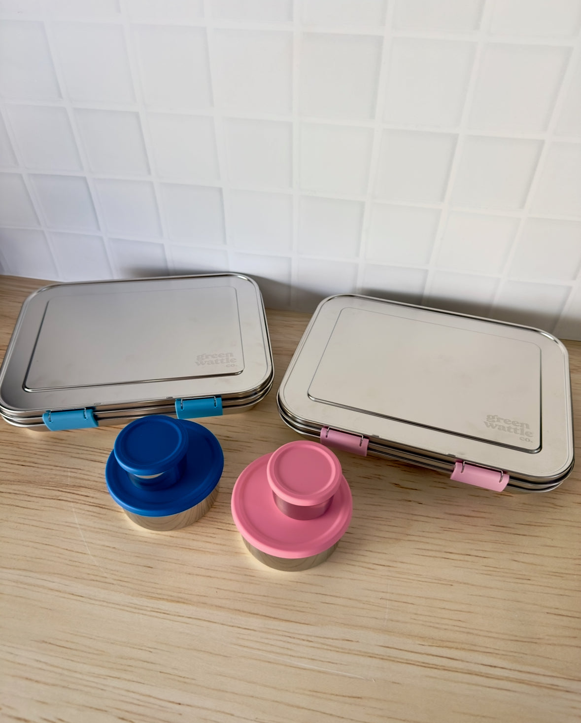 Wattlebox Four - Stainless Steel Lunch Box + two tubs