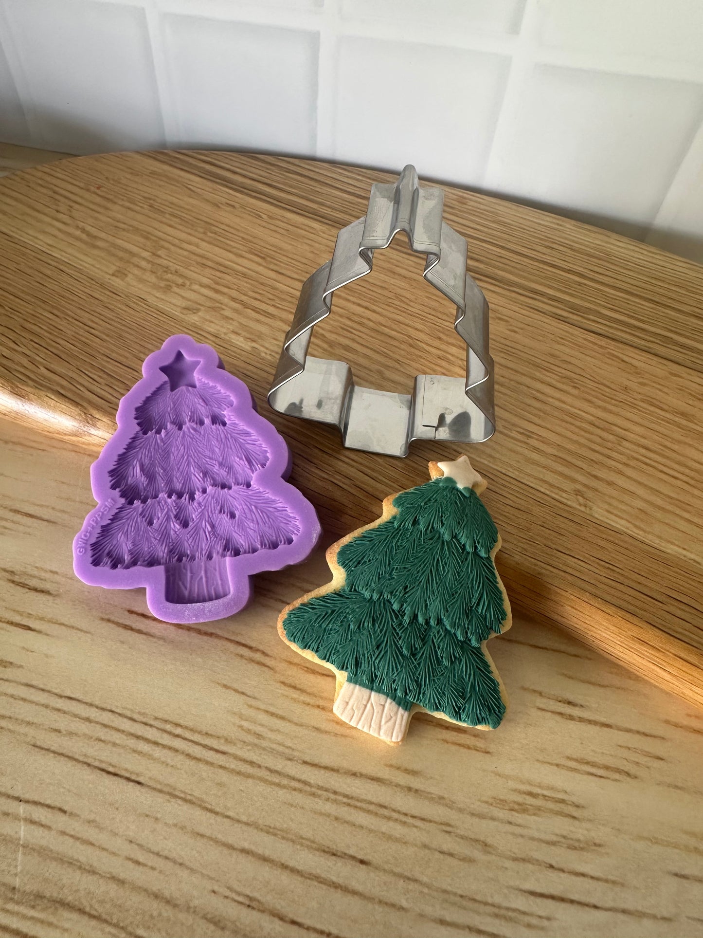 Cut, Press, Pop Silicone Mould + Stainless Cutter - Christmas Tree