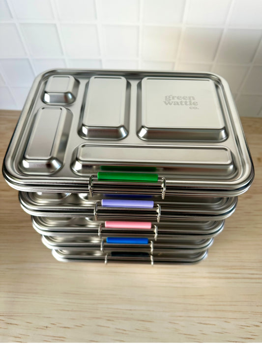 Wattlebox Five - Stainless Steel Lunchbox + two tubs